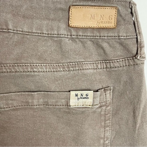 MNG BY‎ MANGO Tan Mid-Rise Slim Fit Jeans, Size 14 - Picture 6 of 8